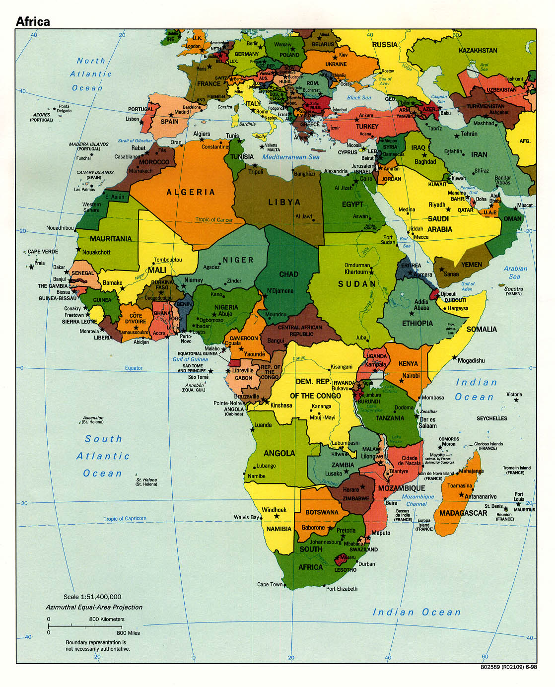 map of europe and africa with countries A Political Map Of Africa Showing Countries And Adjoining map of europe and africa with countries