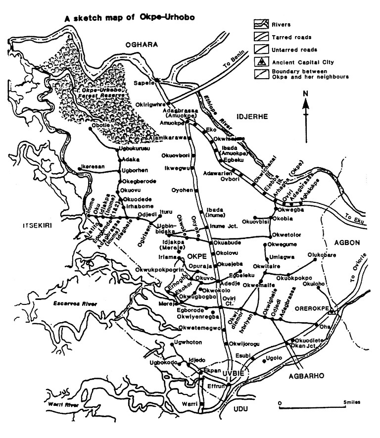 A Sketch Map of Okpe Urhobo