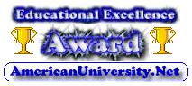 Educational Excellence Award from AmericanUniversity.Net to www.waado.org for providing high quality academic material.